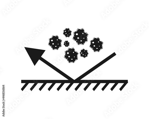 Antibacterial protection icon. Illustration vector