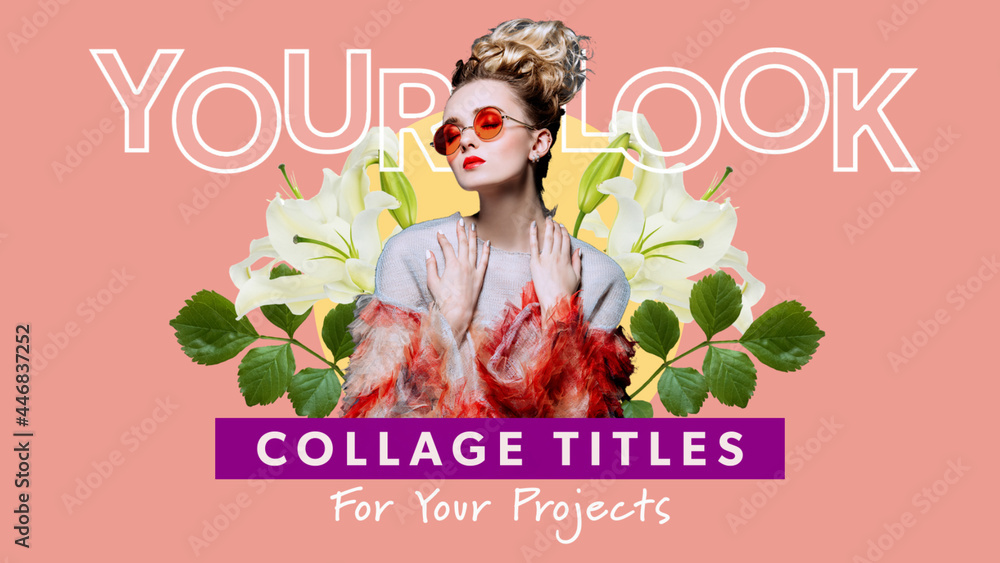 Your Look Pop Up Collage Titles Stock Template Adobe Stock