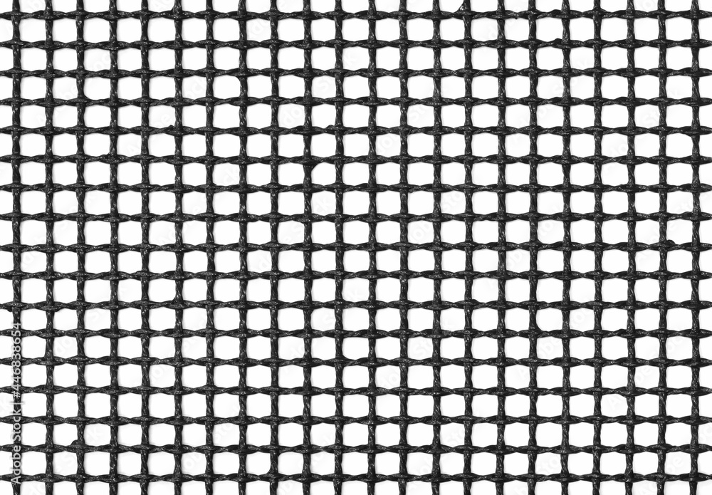 Black mesh grid on white background Black mesh grid on white background