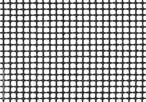 Black mesh grid on white background