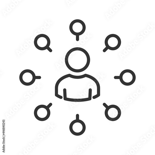 Business communications, corporation icon vector
