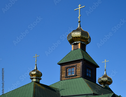 The Orthodox Church of St. Antoni and Teodozjusz Pieczerski located in the hermitage called Skit near the village of Odrynki in Podlasie, Poland. photo