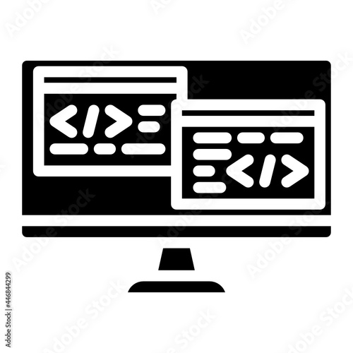 programing glyph icon