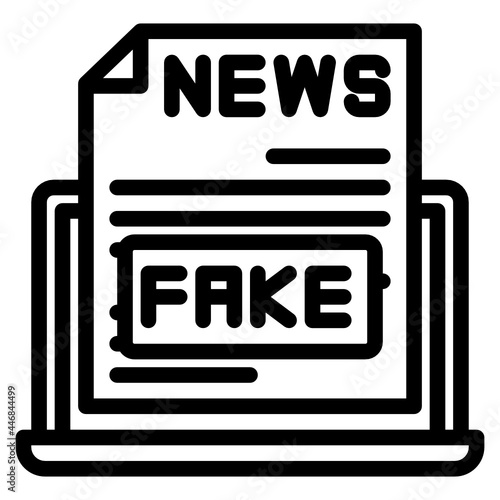 fakenews line icon