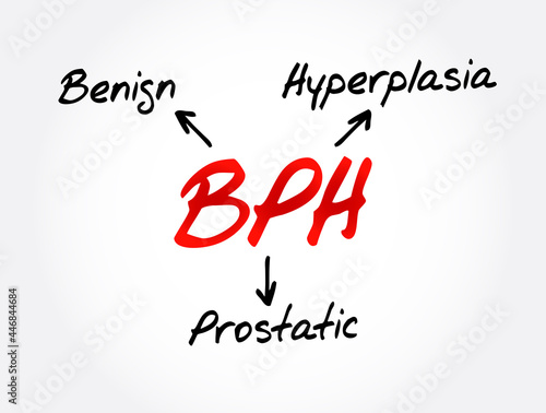 BPH - Benign Prostatic Hyperplasia acronym, medical concept background