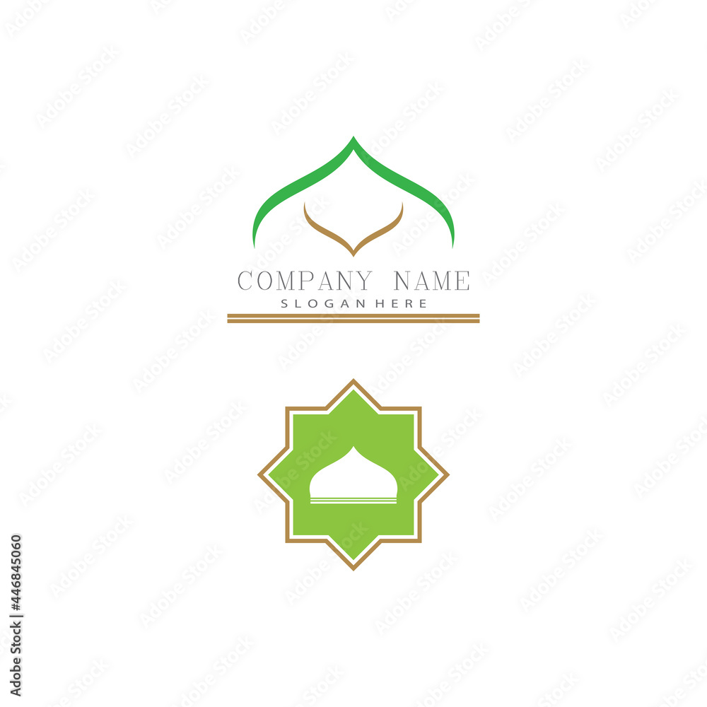 Mosque Logo Template vector symbol illustration design Mosque Logo Template vector symbol illustration design