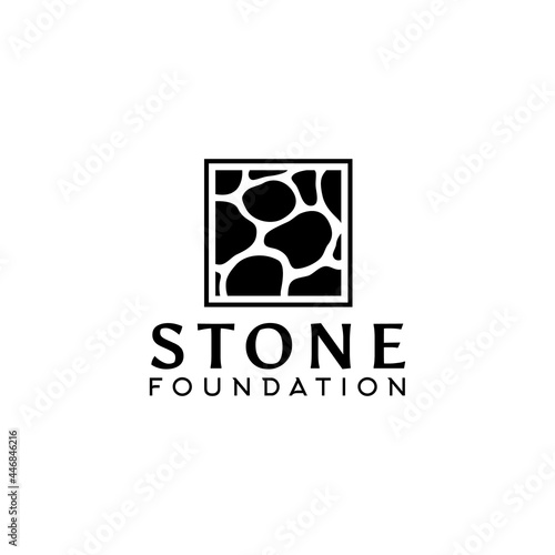 Foundation stone logo design inspiration. Building or construction industry logos and others