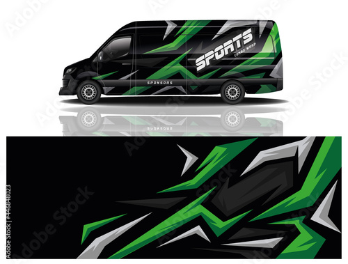 Car decal wrap design vector