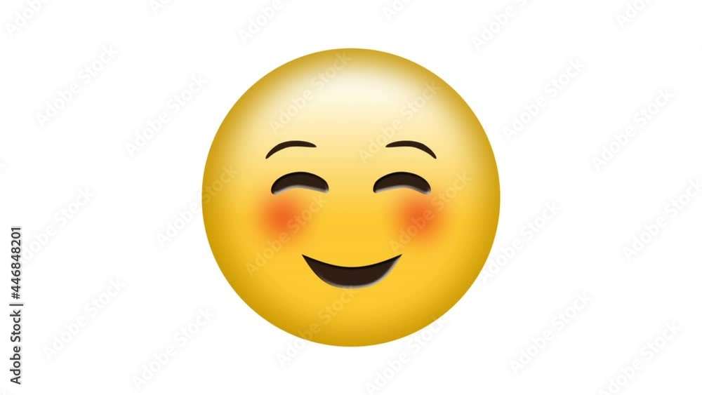 Animation of happy emoji icon over moving red shapes on black background Animation of happy emoji icon over moving red shapes on black background