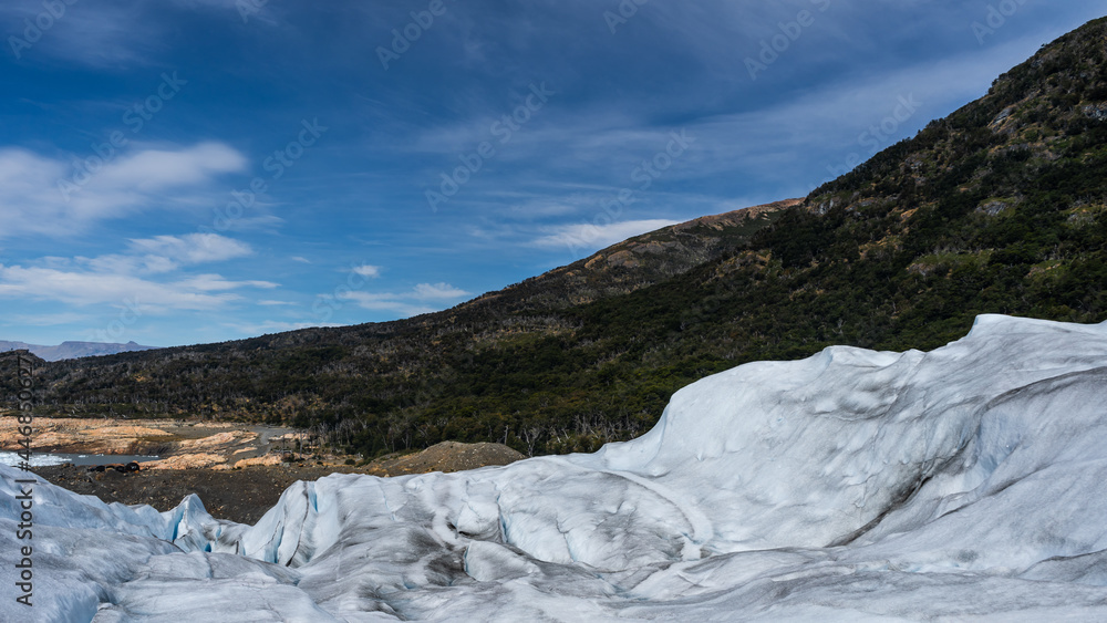 Glacier Perito Moreno and nearby mountains