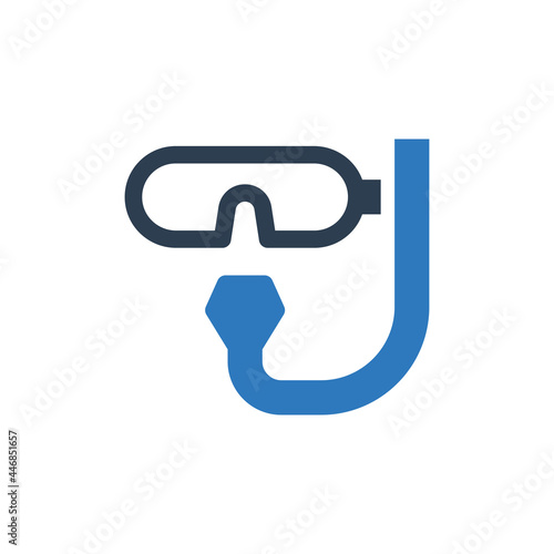 Scuba Diving Mask Icon - snorkeling mask icon