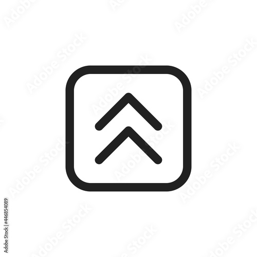 Free Download up arrow icon vector from arrows concept. Thin line illustration of up arrow. up arrow linear sign for use on website, app, ui. Arrow icon, isolated. Flat design. - GFXLoad
