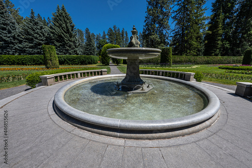 Fountain at Duncan Garden in the Manito Park, Spokane, WA