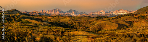 Wind River Range Panorama, Sublette County Wyoming golden hour