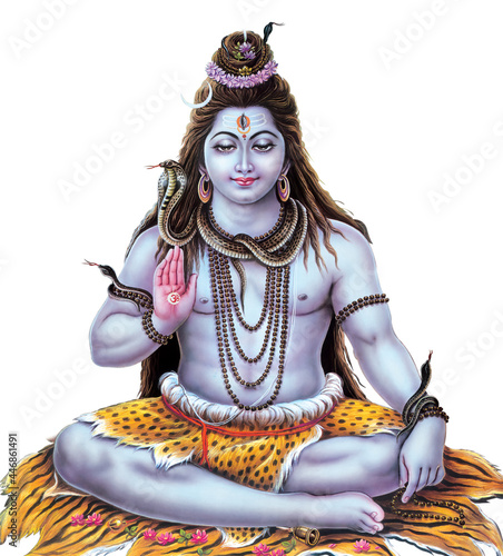 Hindu God Shiva Digital Painting