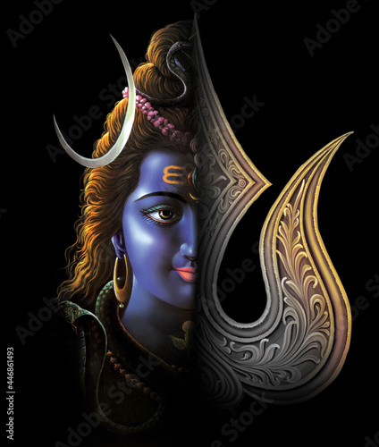 Photography Hindu God Shiva Digital Painting