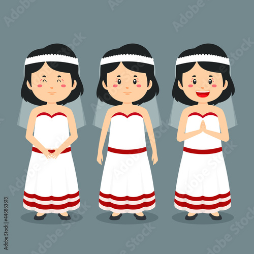 Wedding Character with Various Expression