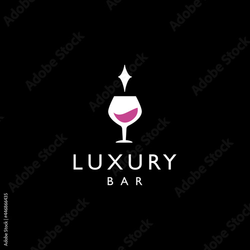 Luxury bar logo vector.
