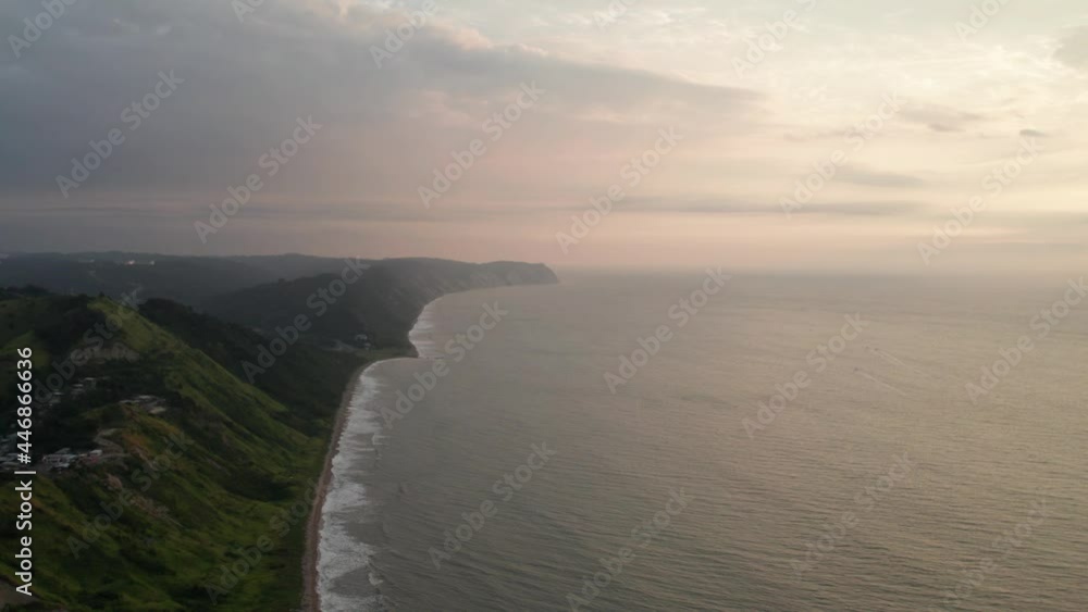 Sunset in the equatorial pacific, esmeraldas city aerial 10 Sunset in the equatorial pacific, esmeraldas city aerial 10