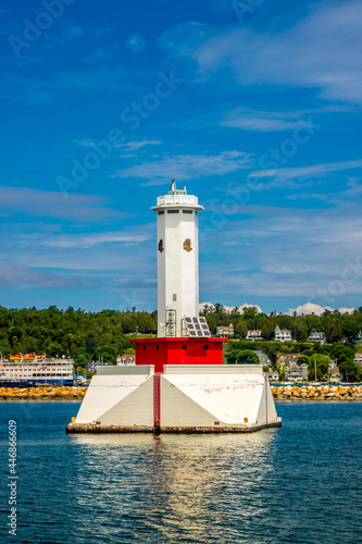 Round Island Lighthouse in Mackinac Island St. Ignace, Michigan