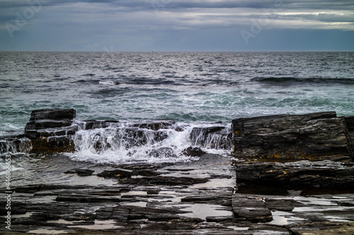 The view of a bay shore in Cape Elizabeth  Maine