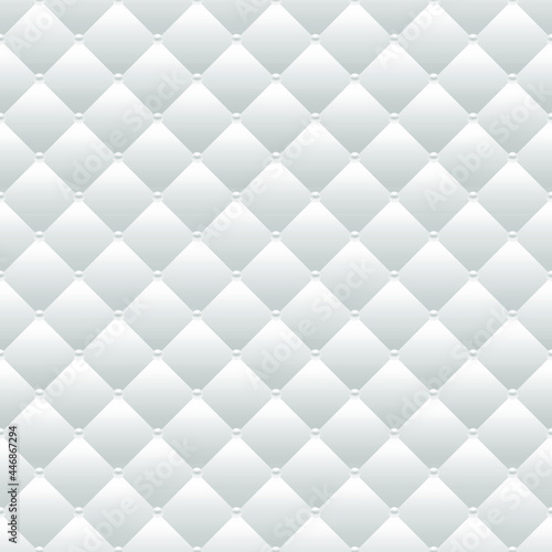 Fototapeta Naklejka Na Ścianę i Meble -  White luxury background with pearls and rhombuses. Seamless vector illustration. 
