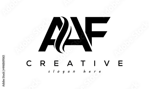 Letter AAF creative logo design vector	 photo