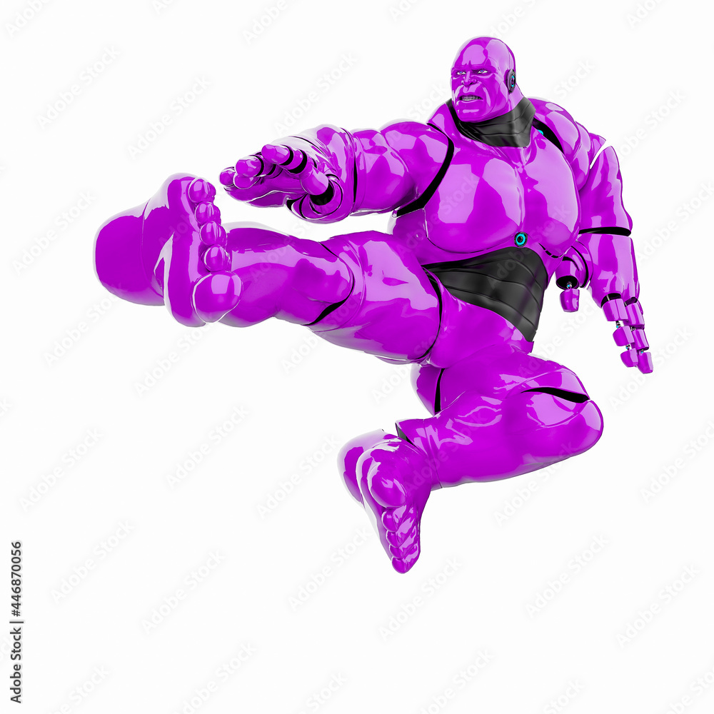 cyber monster is doing a kung fu jump kick cyber monster is doing a kung fu jump kick