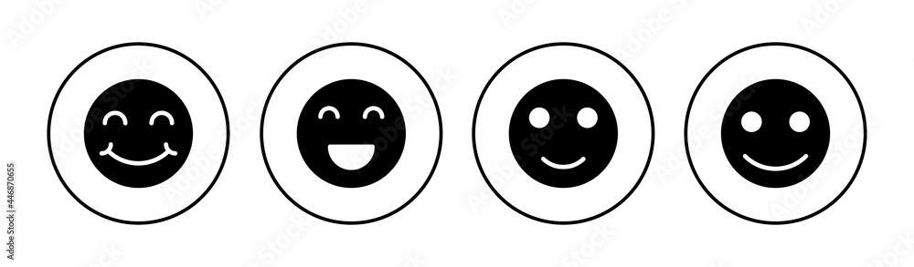 smile icon set. smile emoticon icon. feedback smile icon set. smile emoticon icon. feedback