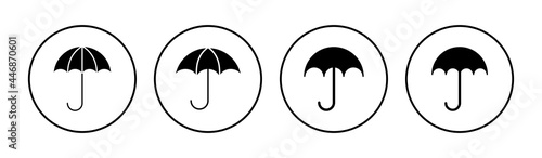 Umbrella icon set. umbrella sign icon