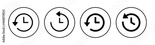 History icon set. recent event history