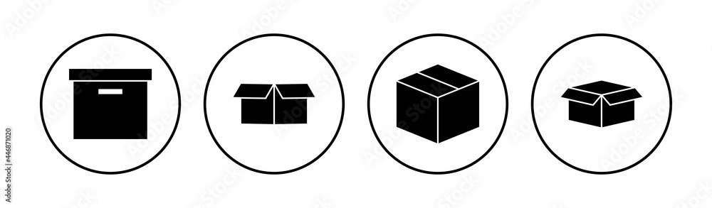 Box icon set. box vector icon, package, parcel Box icon set. box vector icon, package, parcel