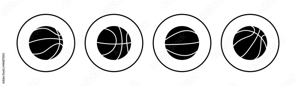 Basketball icon set. Basketball ball icon. Basketball logo vector icon Basketball icon set. Basketball ball icon. Basketball logo vector icon
