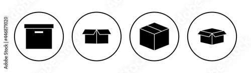 Box icon set. box vector icon, package, parcel