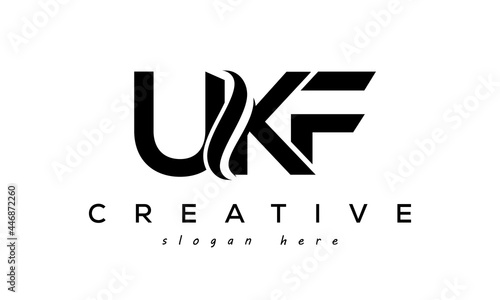 Letter UKF creative logo design vector 