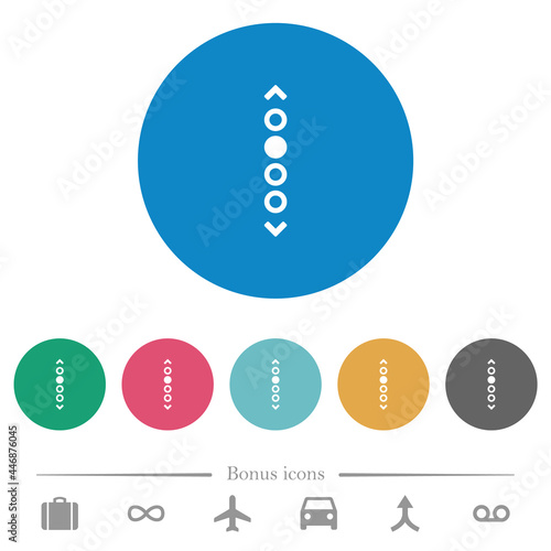  Vertical page navigation flat round icons