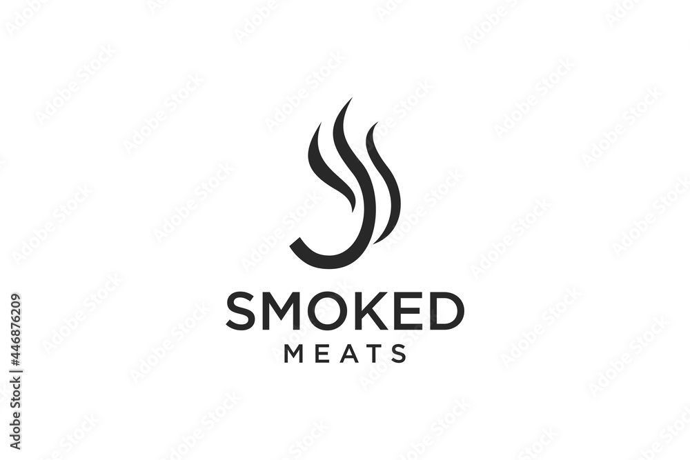 Fototapeta premium Letter J for Smoky restaurant logo design inspiration