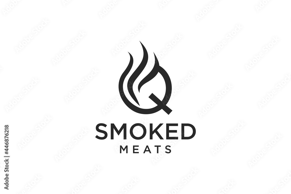 Letter Q for Smoky restaurant logo design inspiration