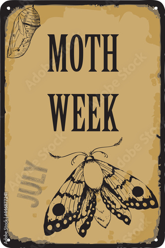 Vintage sign Moth Week