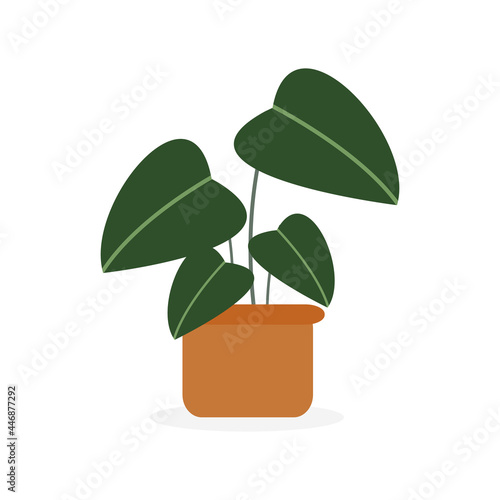 Plant On Pot Image Vector . 