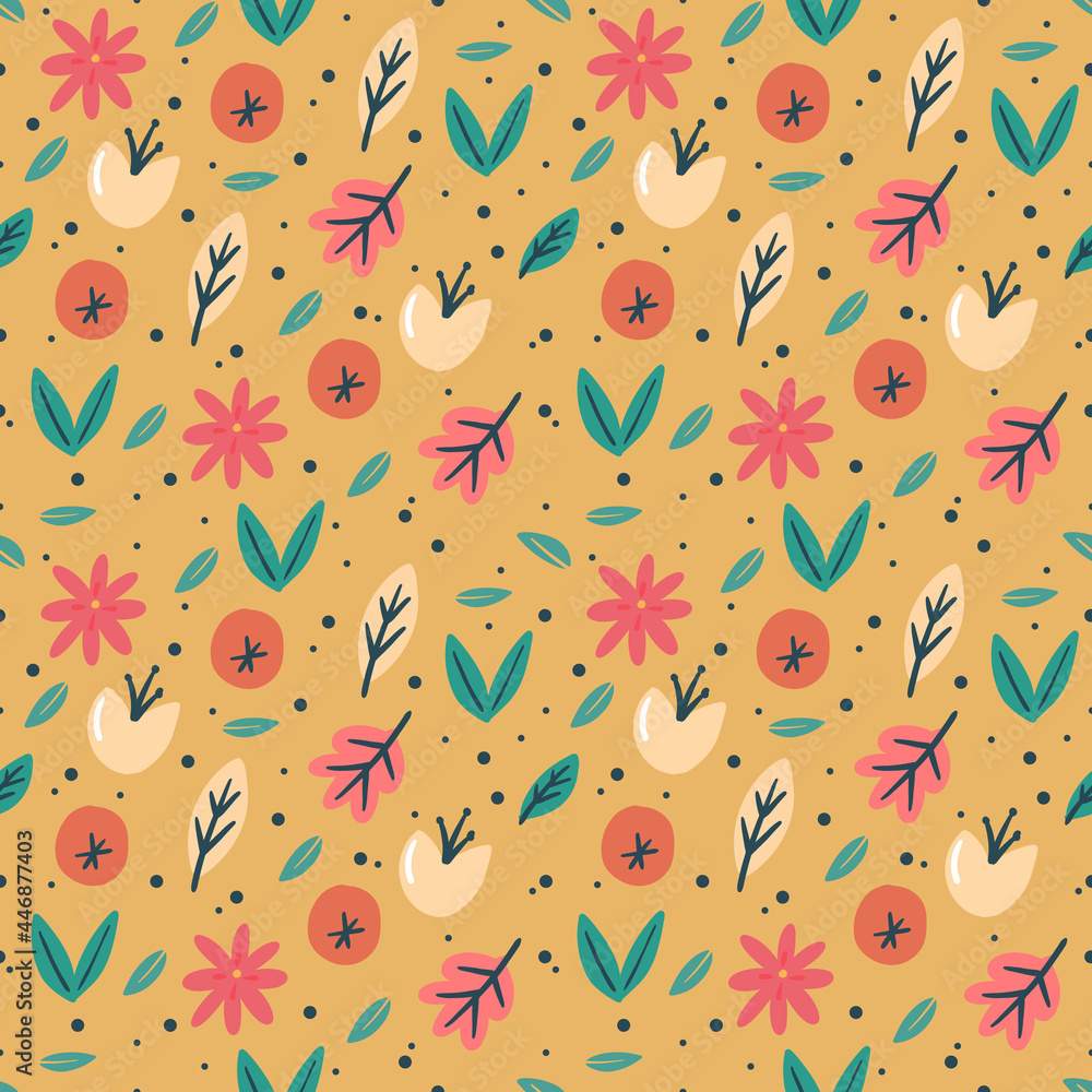 collection set of leaf plants and flowers pattern collection set of leaf plants and flowers pattern