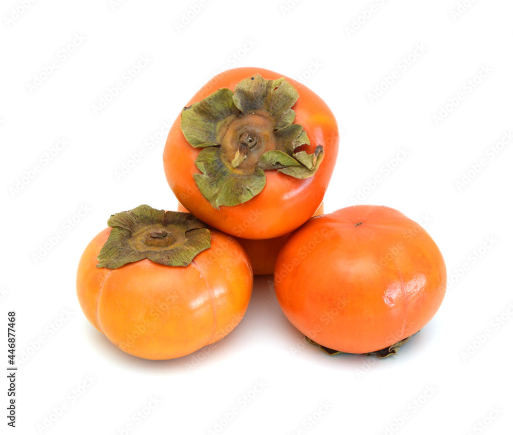 Slice persimmon isolated on white background Slice persimmon isolated on white background