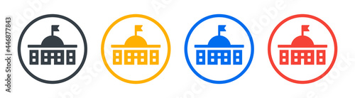 Government building icon. Federal administration vector illustration