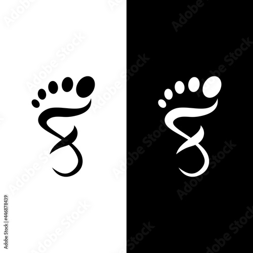 letter F footprint logo
