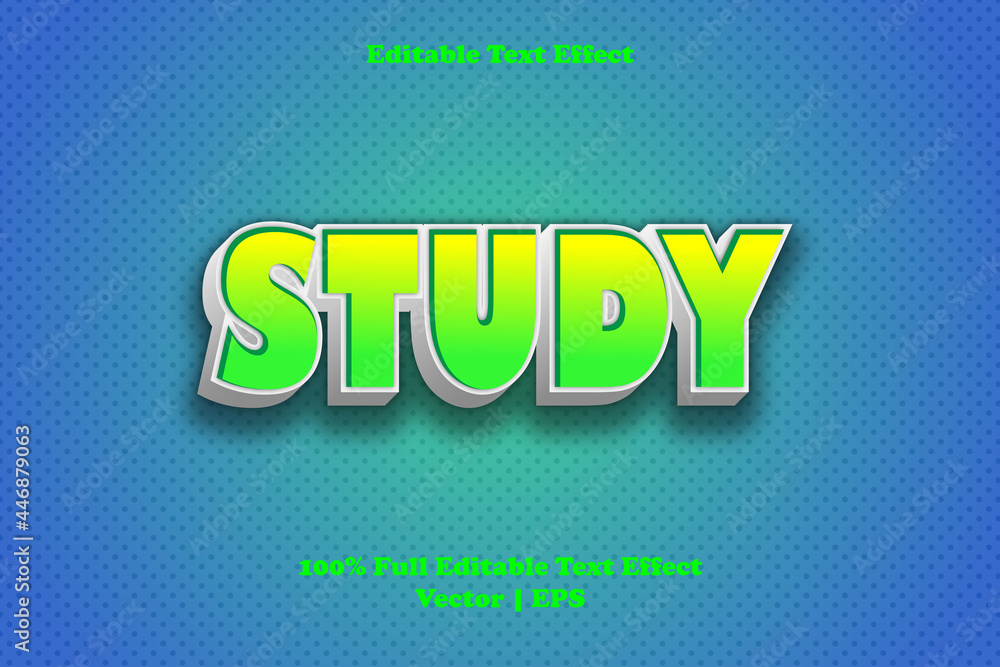 Study editable text effect