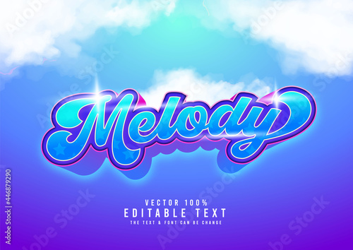 Text effect glow and sunshine