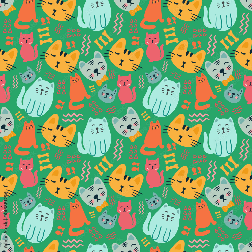unique pattern of cat cute animals