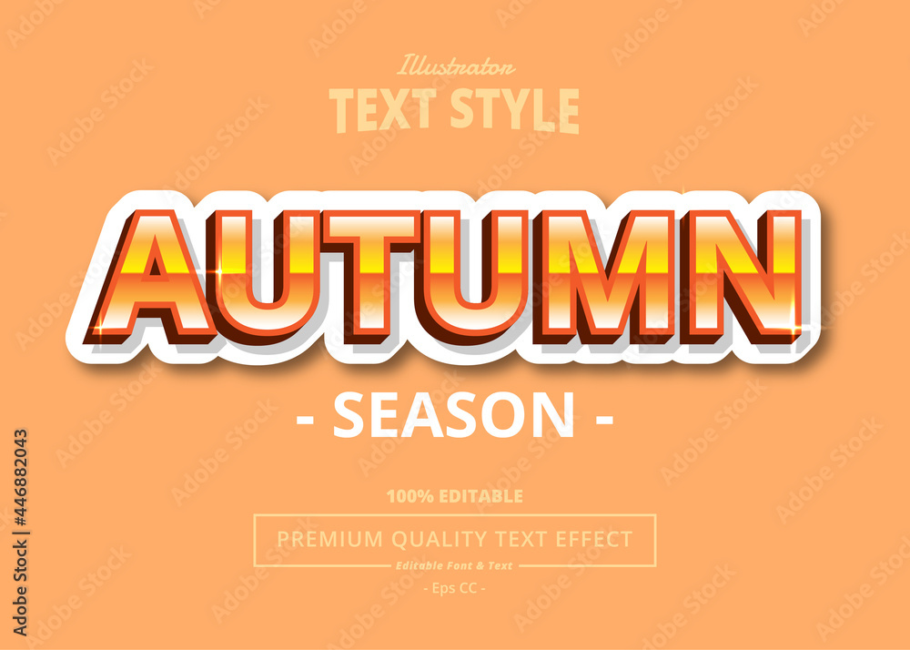 AUTUMN SEASON ILLUSTRATOR TEXT EFFECT