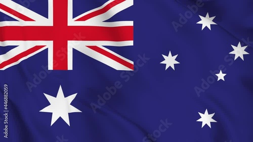 Australia Flag video. 3d Australia Flags Slow Motion video. Australia Flag Blowing Close Up. Australia Flag Motion Loop HD resolution Australia Background. 