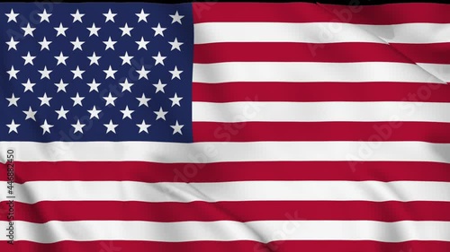  United States American  flag background video. 3d United States American Flag Slow Motion video. US American Flag Blowing Close Up. US Flags Motion Loop HD resolution USA Background. 
